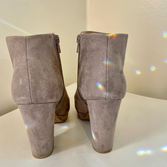 LC Faux Suede Taupe Boots - Picture 8 of 12